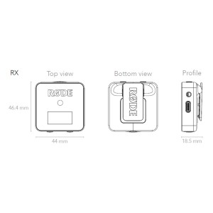 میکروفون یقه ای بی سیم تک میکروفونه رود مدل WIRELESS GO II
